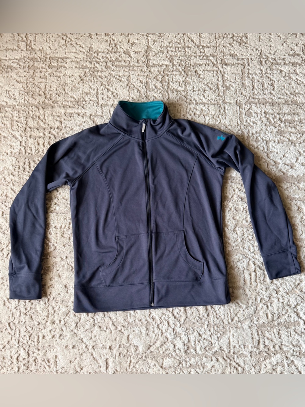 Under Armour Women’s Navy Performance Full-Zip Jacket with Teal Lining